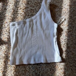 White off the shoulder crop top